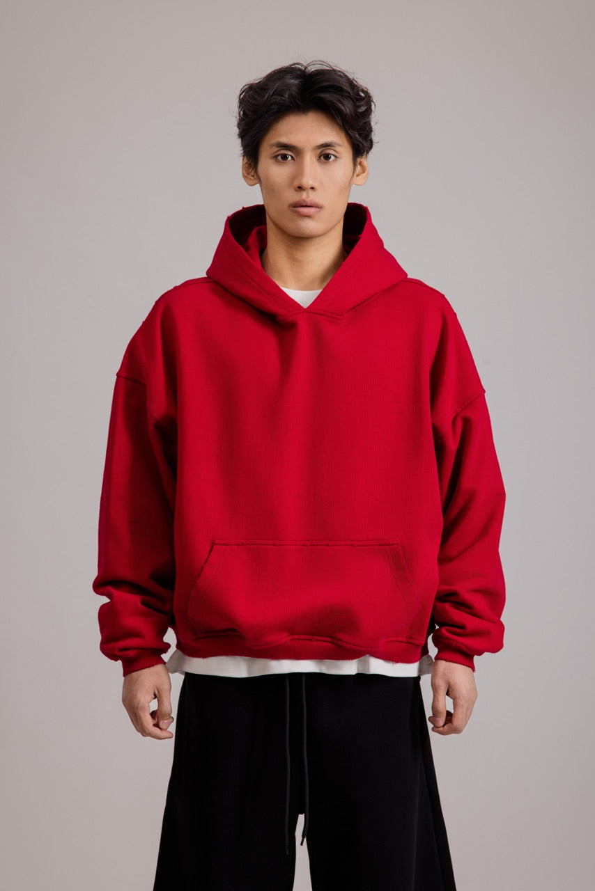 Cropped Hoodie Red