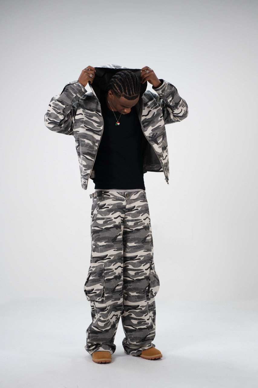 Reversible Hooded Jacket - Camo