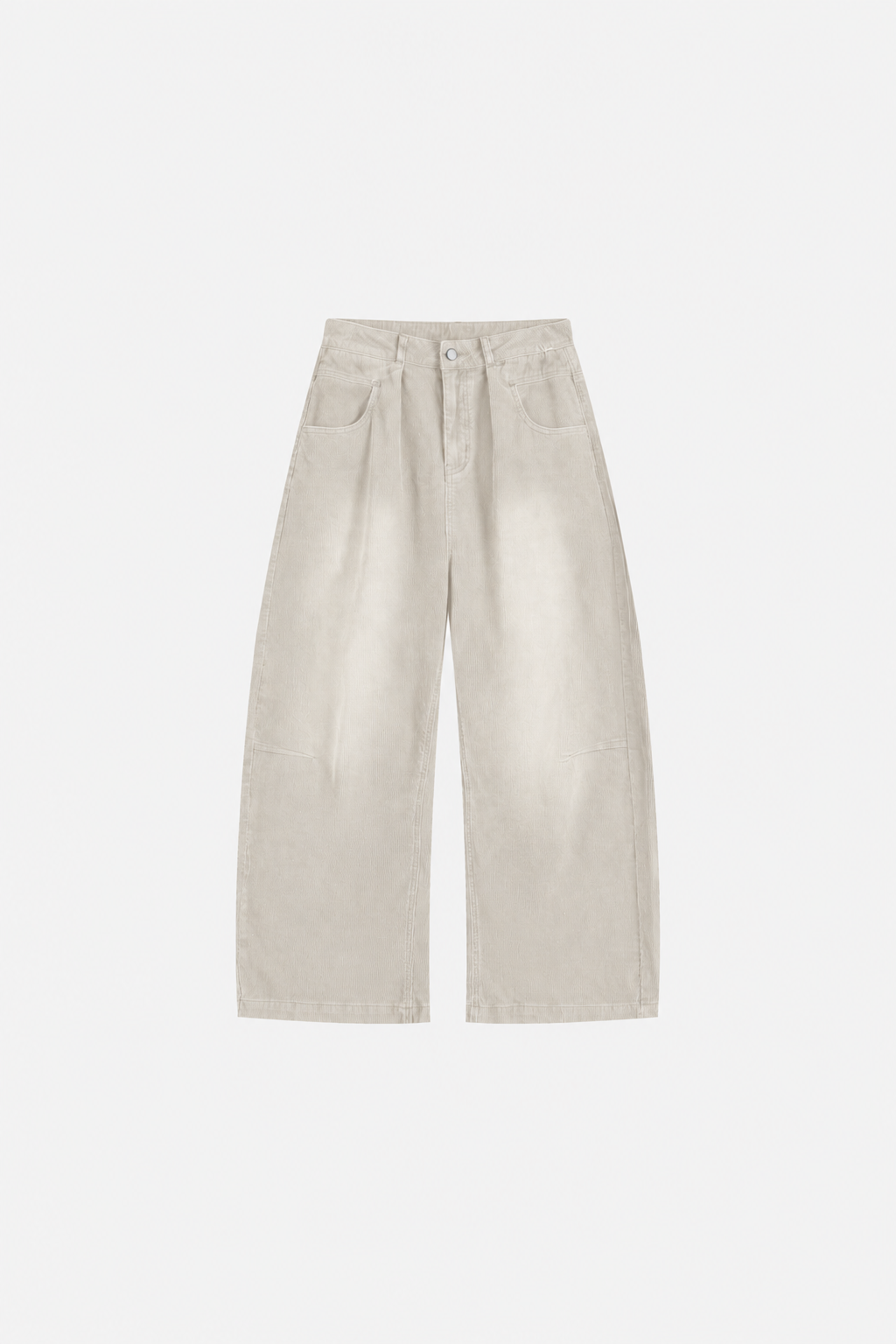 Baggy Corduroy Pants - Cream