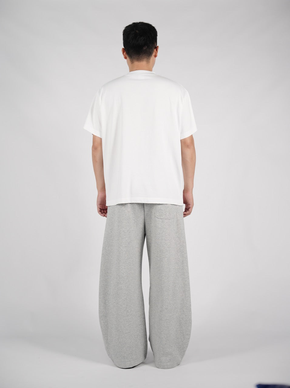 Scimitar-Silhouette Sweatpants Grey