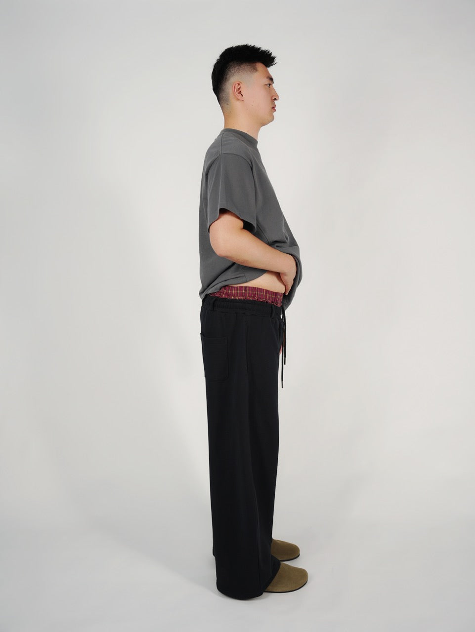 Double-Waist sweatpants Black
