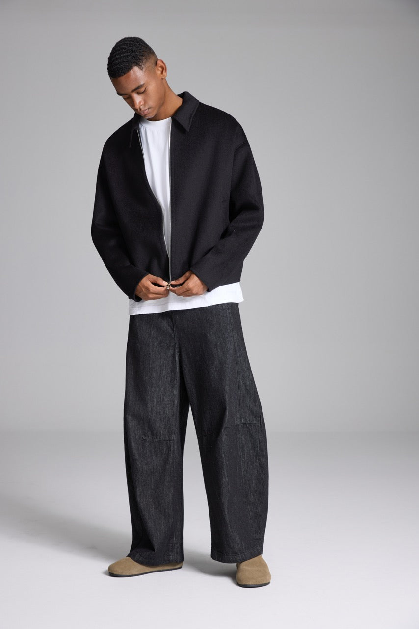 Veste en laine pure faite à la main