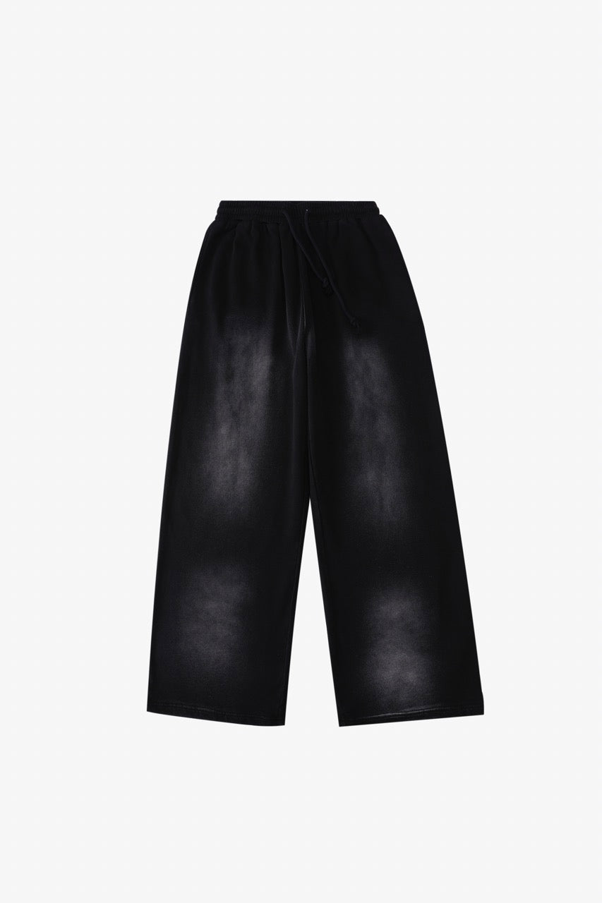 Washed Basic Sweatpants Black