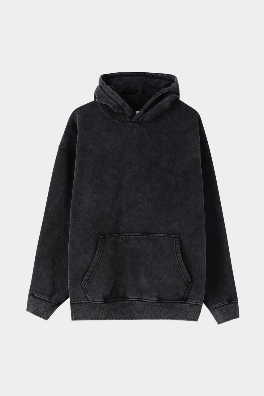 Basic vintage hoodie Black