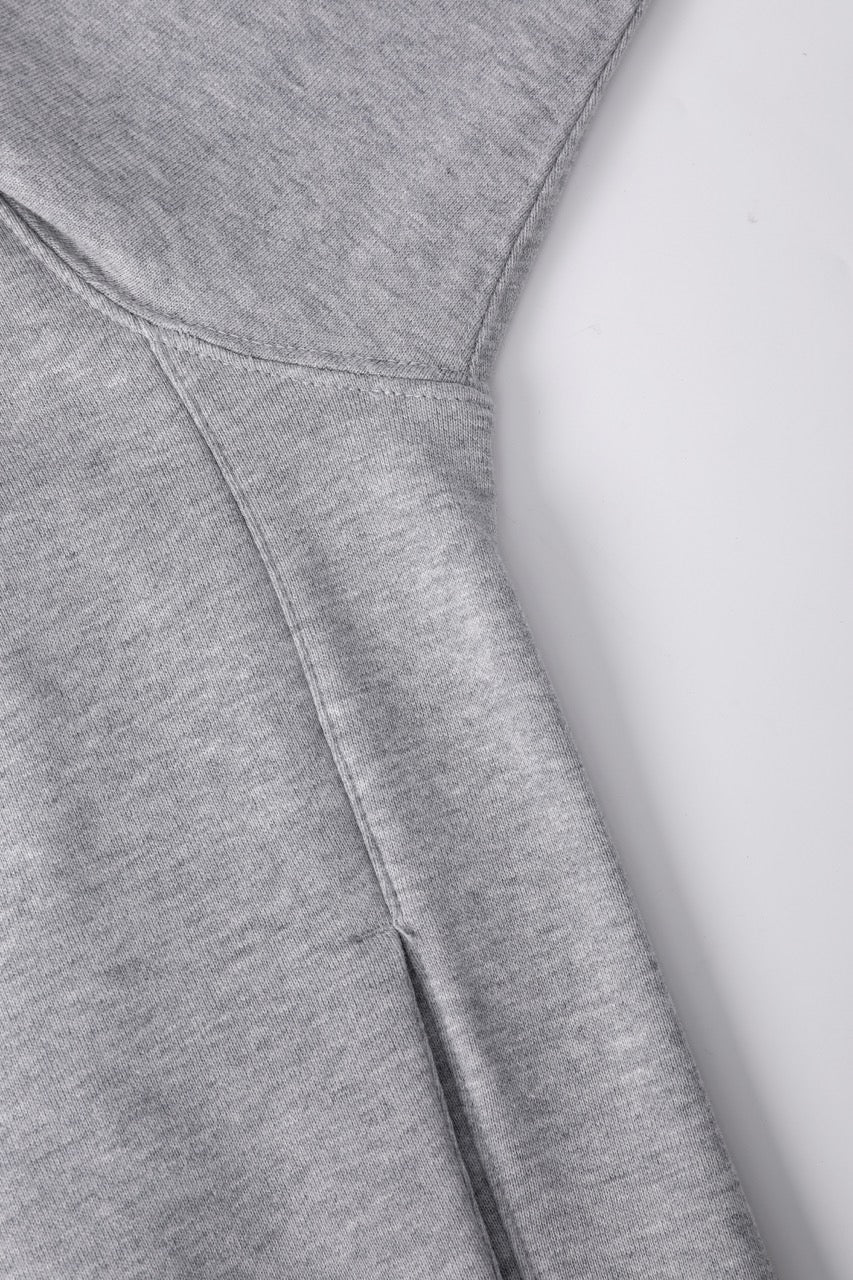 Basic Cotton Hoodie Grey