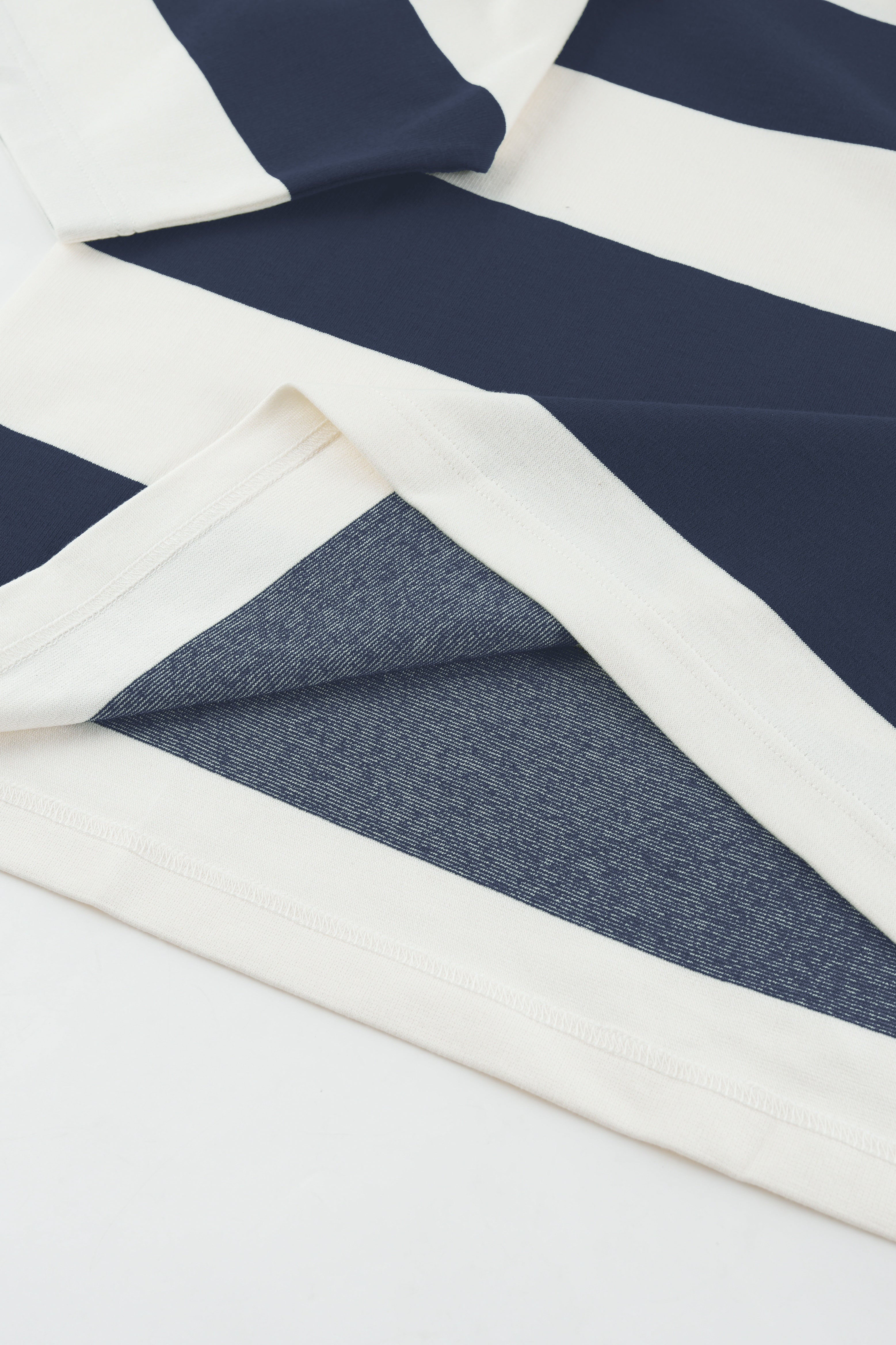 Striped Polo Shirt - Navy