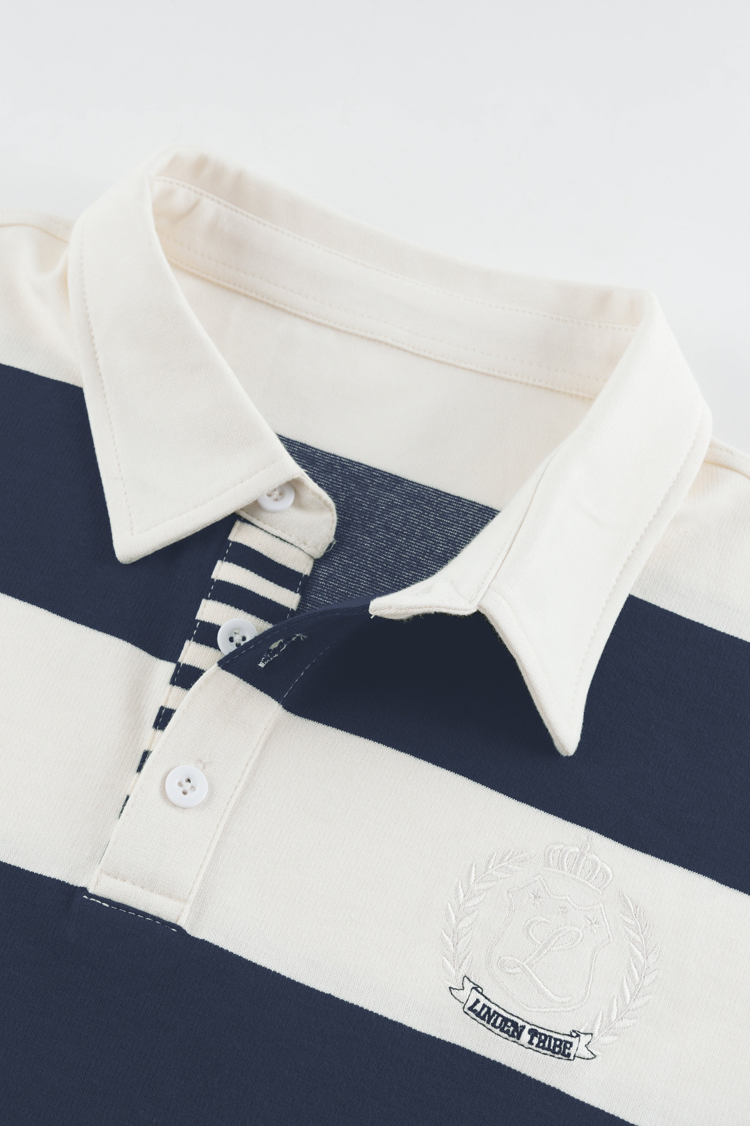 Striped Polo Shirt - Navy