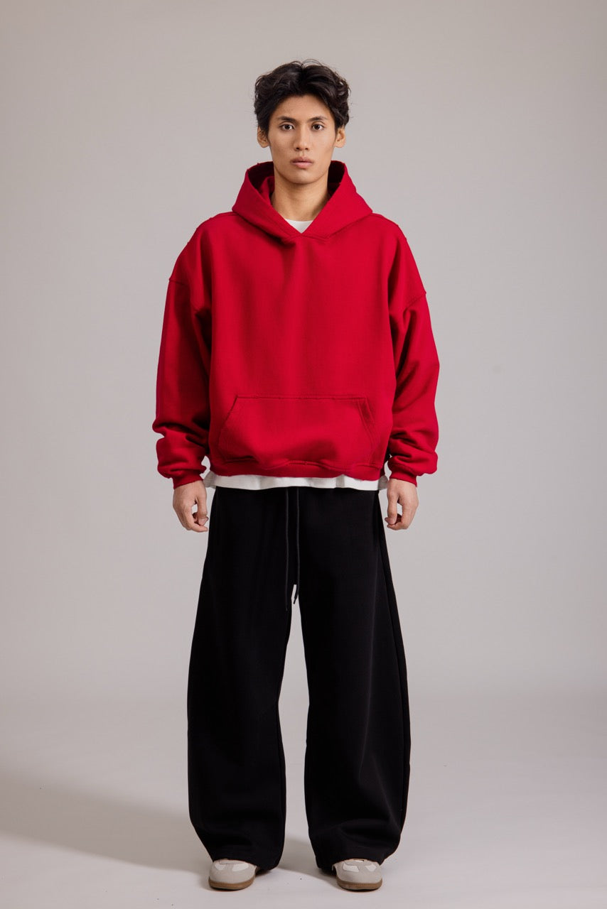 Cropped Hoodie Red
