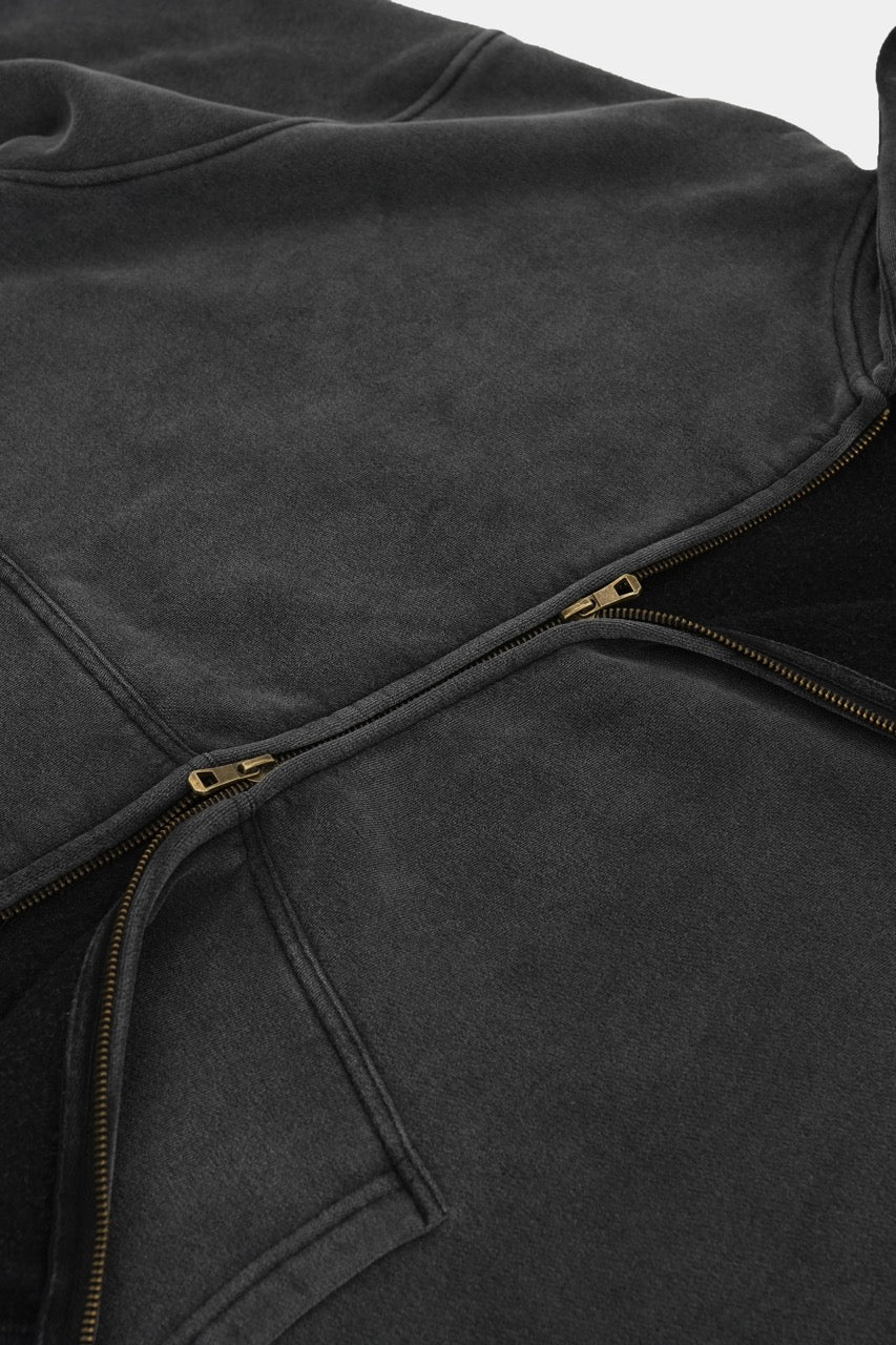 Veste zippée LINDEN Noir lavé