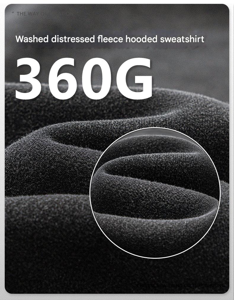 Basic vintage hoodie Black