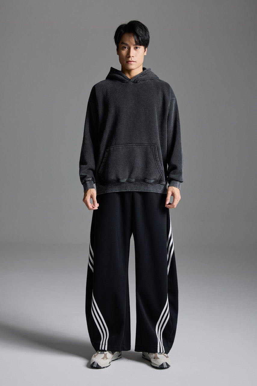 Basic vintage hoodie Black