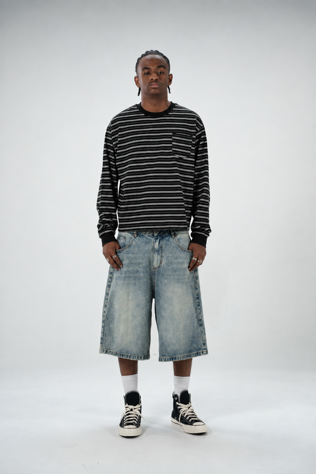 Striped Long Sleeve - Black