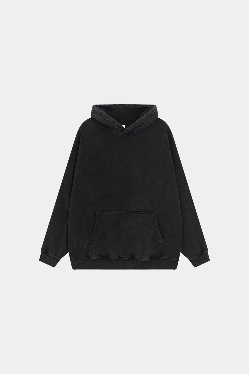 Hoodie vintage basique Noir