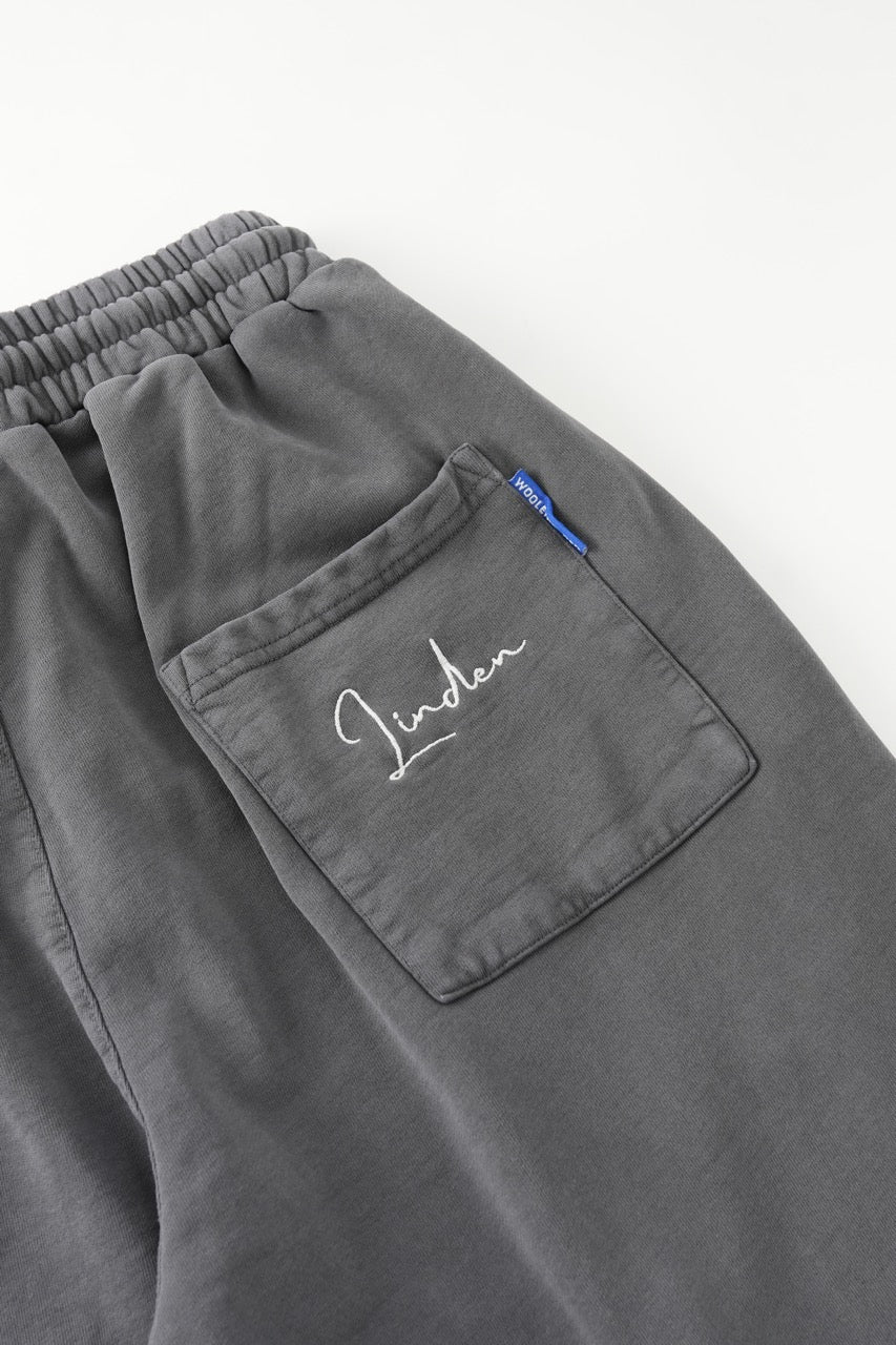 WASHED BASIC SWEATPANTS CHARCOAL