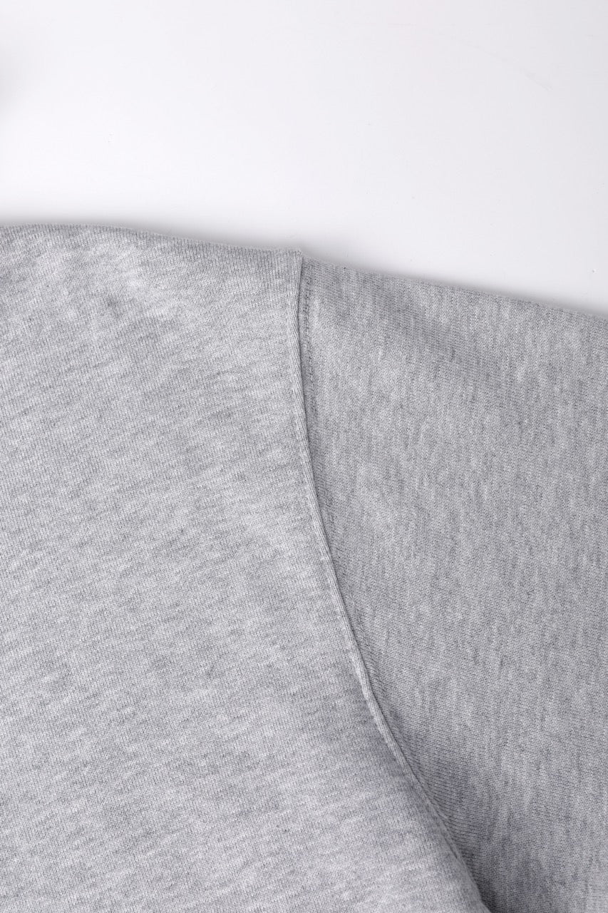 Basic Cotton Hoodie Grey