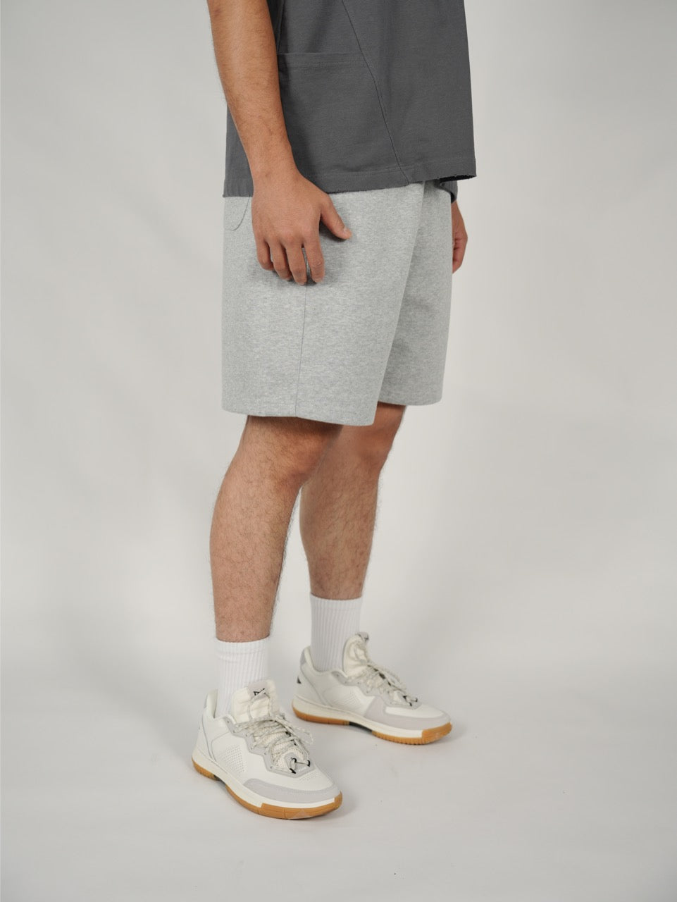 Scuba Knit Shorts Grey
