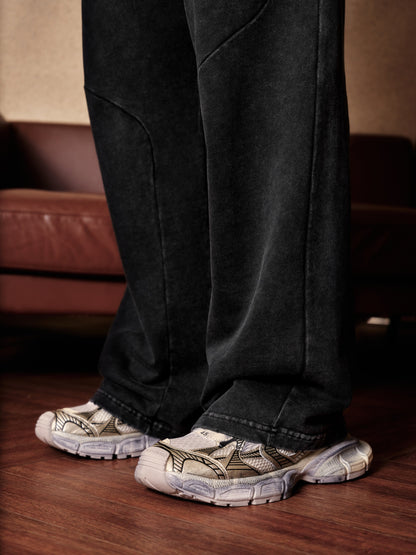 Washed Straight leg denim Sweatpants