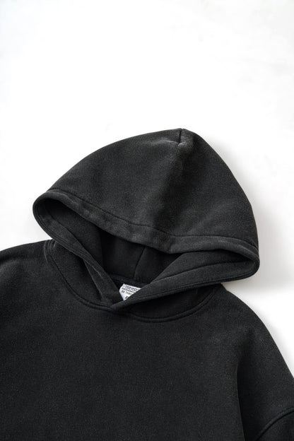Basic vintage hoodie Black