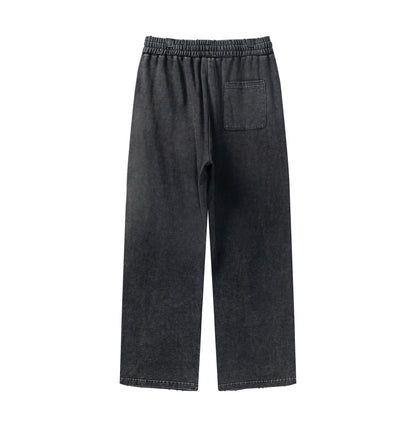 Washed Straight leg denim Sweatpants