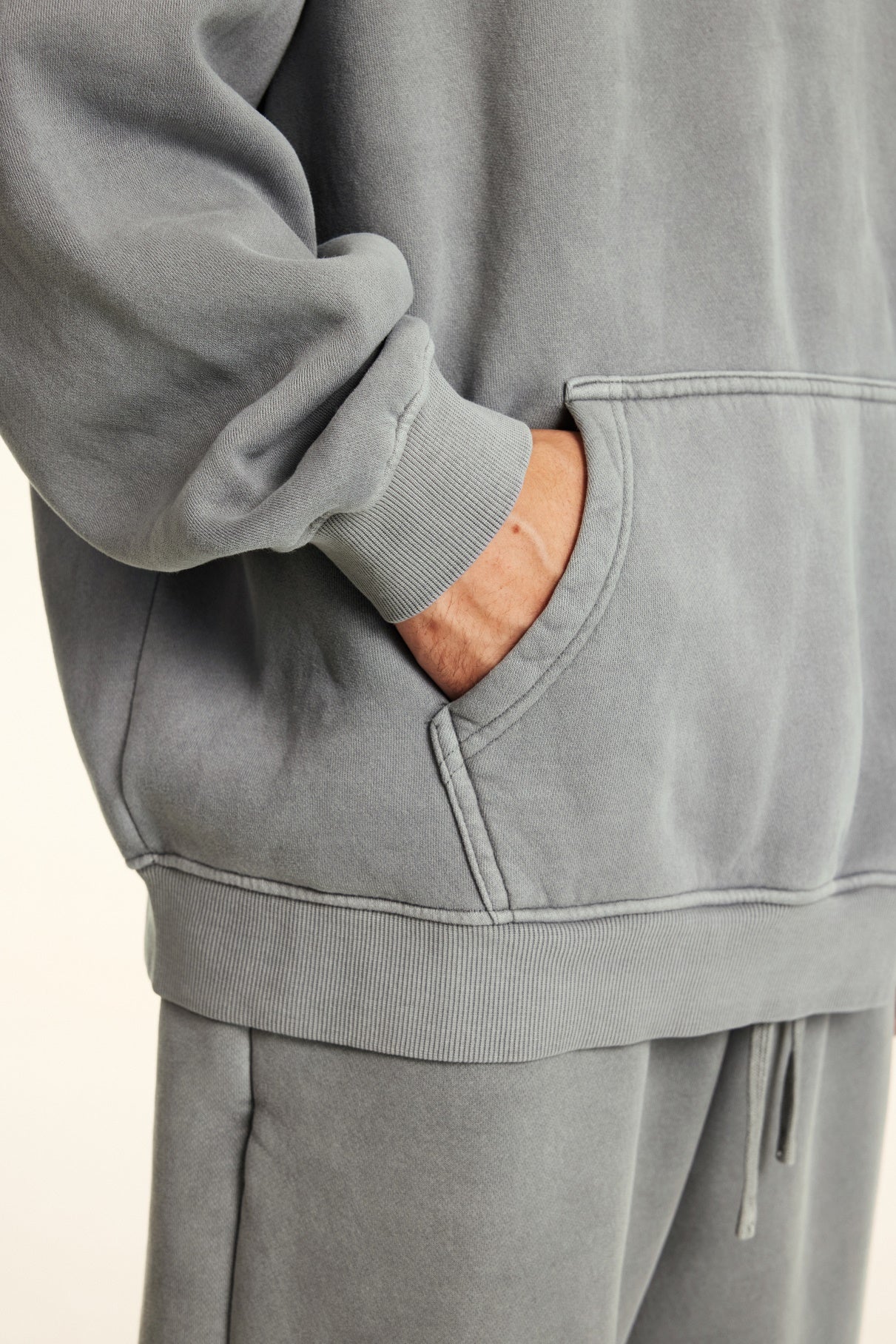 Basic vintage hoodie Grey