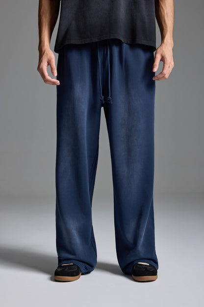 Washed Basic Sweatpants NavyBlue
