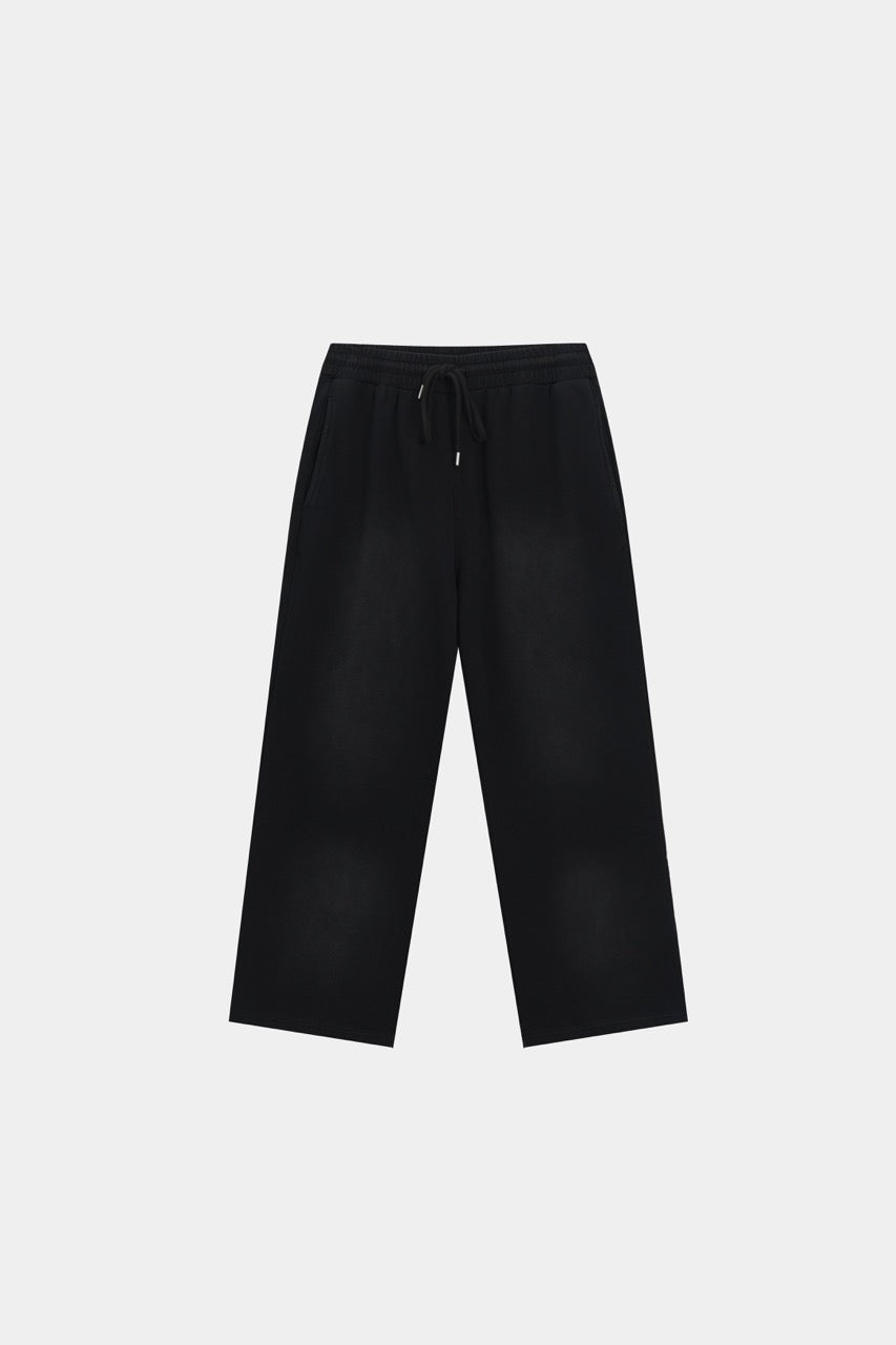 Washed Basic Sweatpants Black