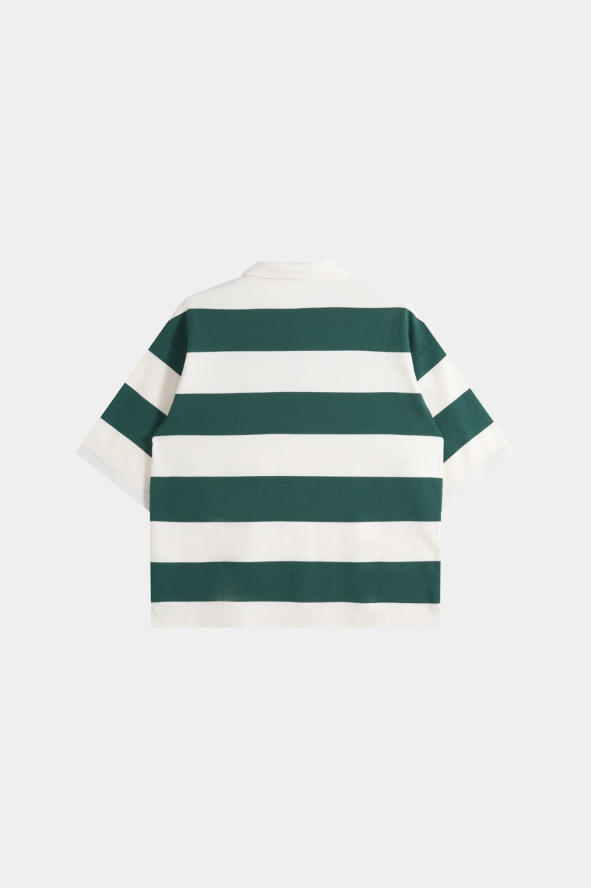 Striped Polo Tshirt - Green
