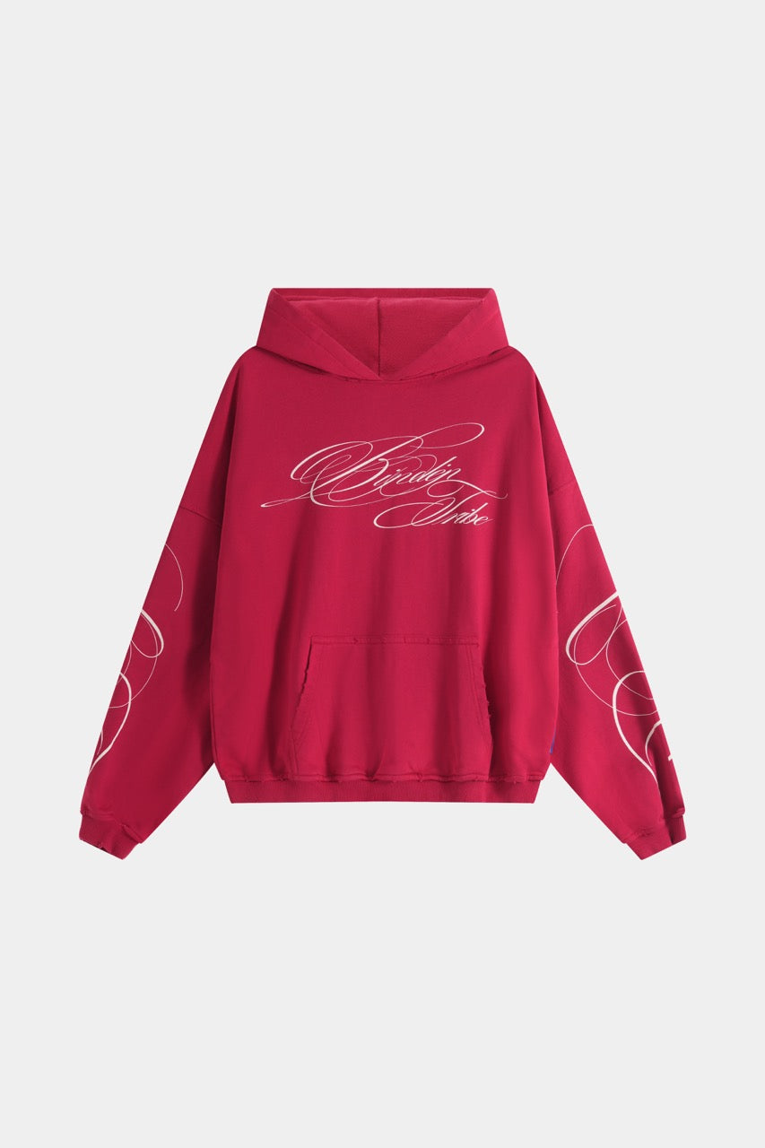 Sudadera corta con capucha Linden - Roja