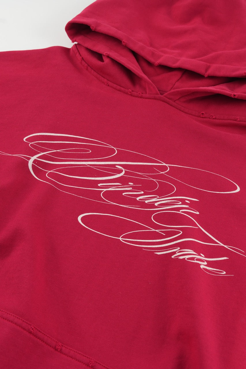 Sudadera corta con capucha Linden - Roja
