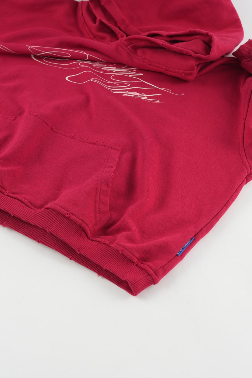 Sudadera corta con capucha Linden - Roja