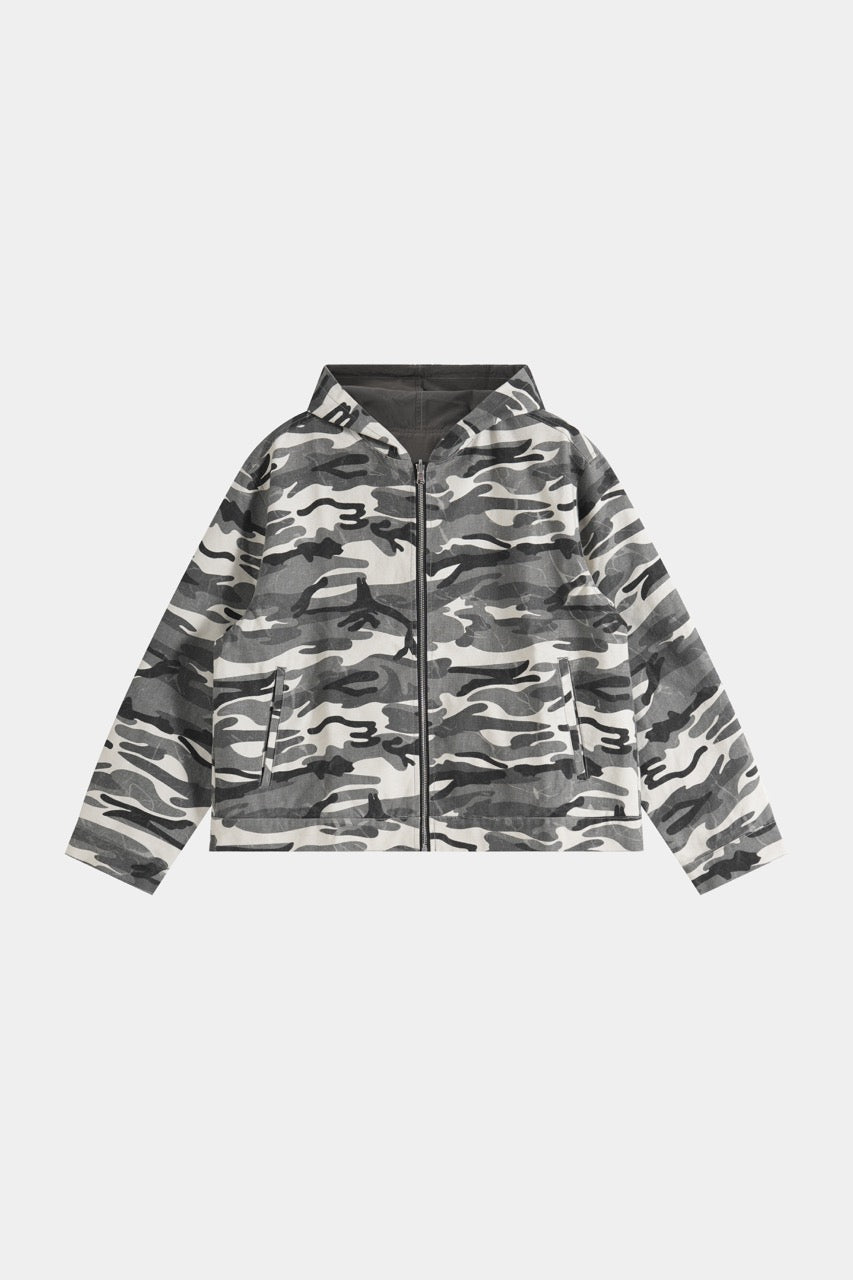 Reversible Hooded Jacket - Camo