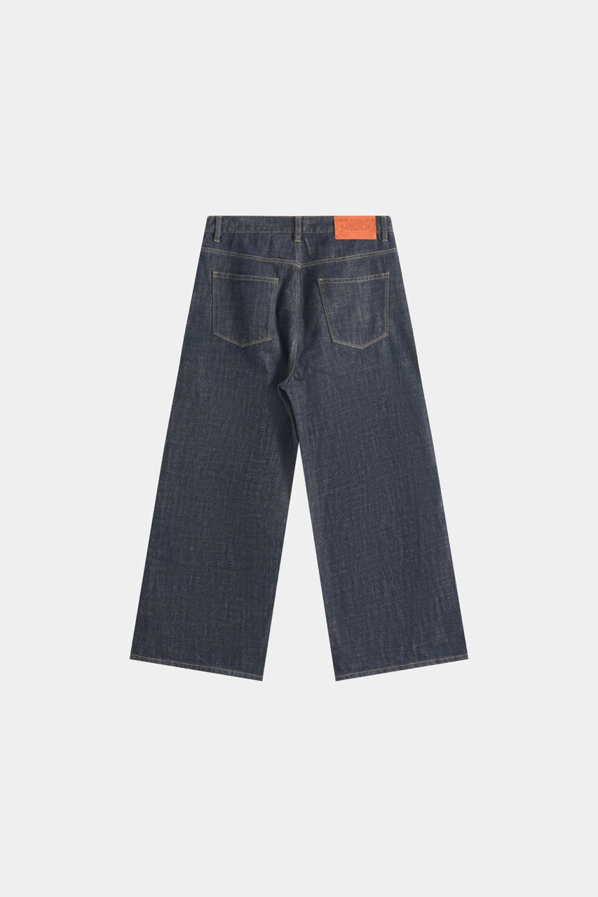 Denim de doble rodilla con orillo
