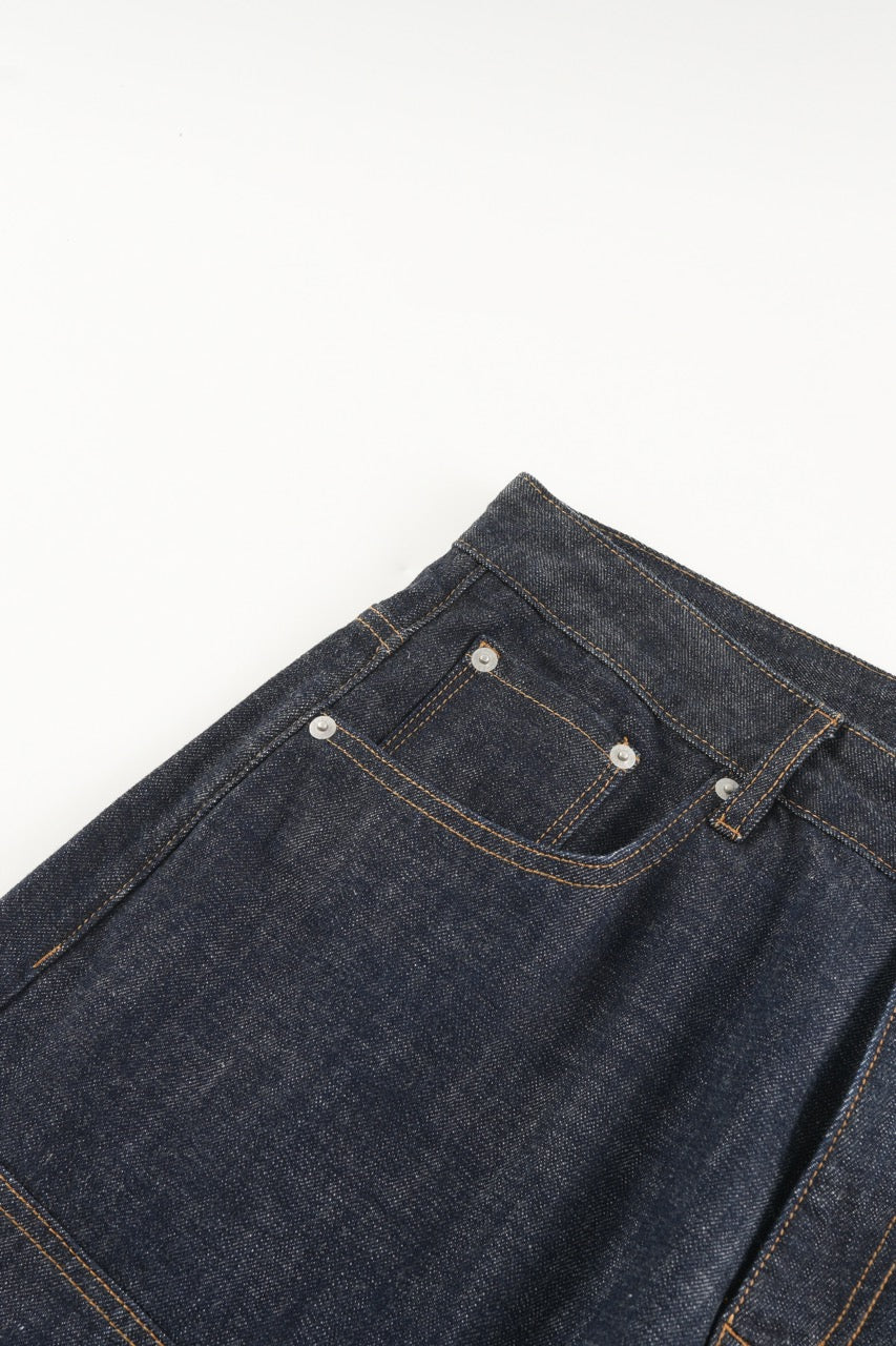 Denim de doble rodilla con orillo