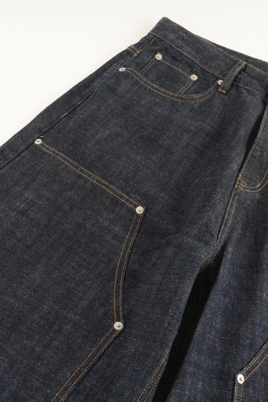 Denim de doble rodilla con orillo