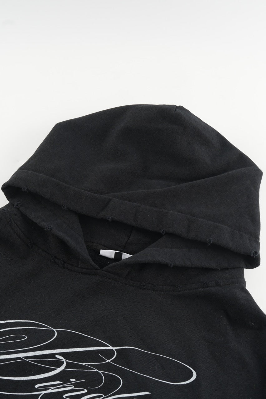 Linden Cropped Hoodie - Black