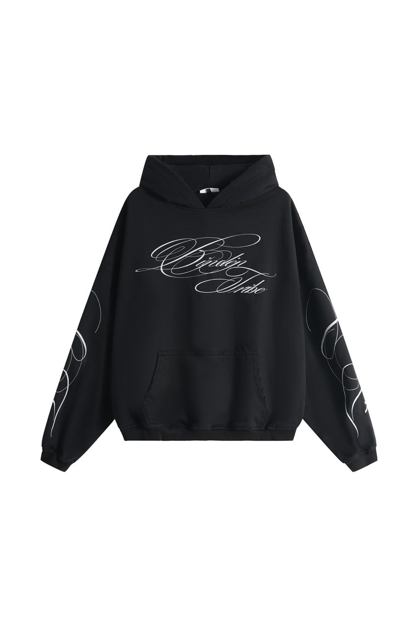 Linden Cropped Hoodie - Black