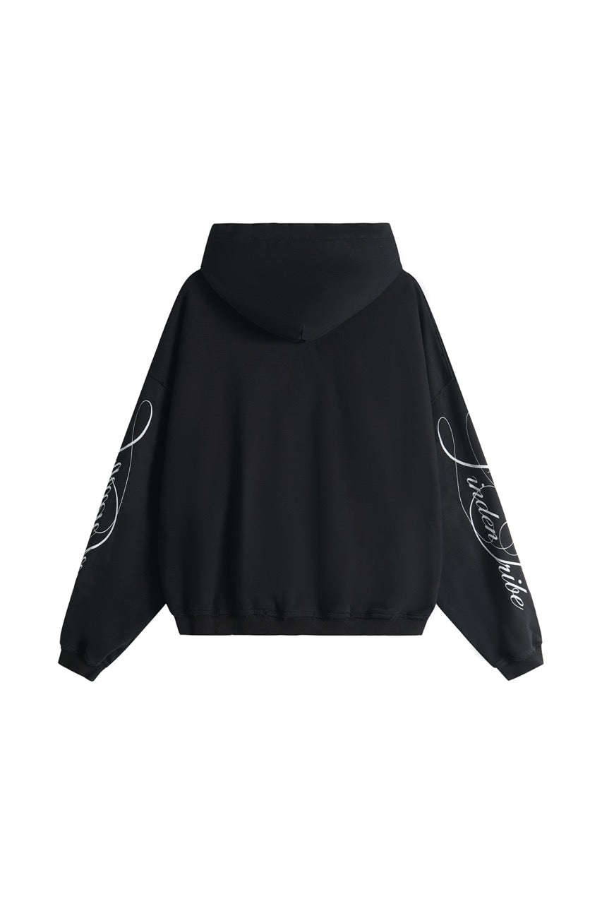 Linden Cropped Hoodie - Black