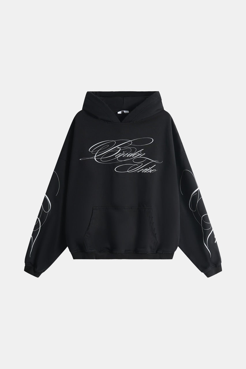 Linden Cropped Hoodie - Black