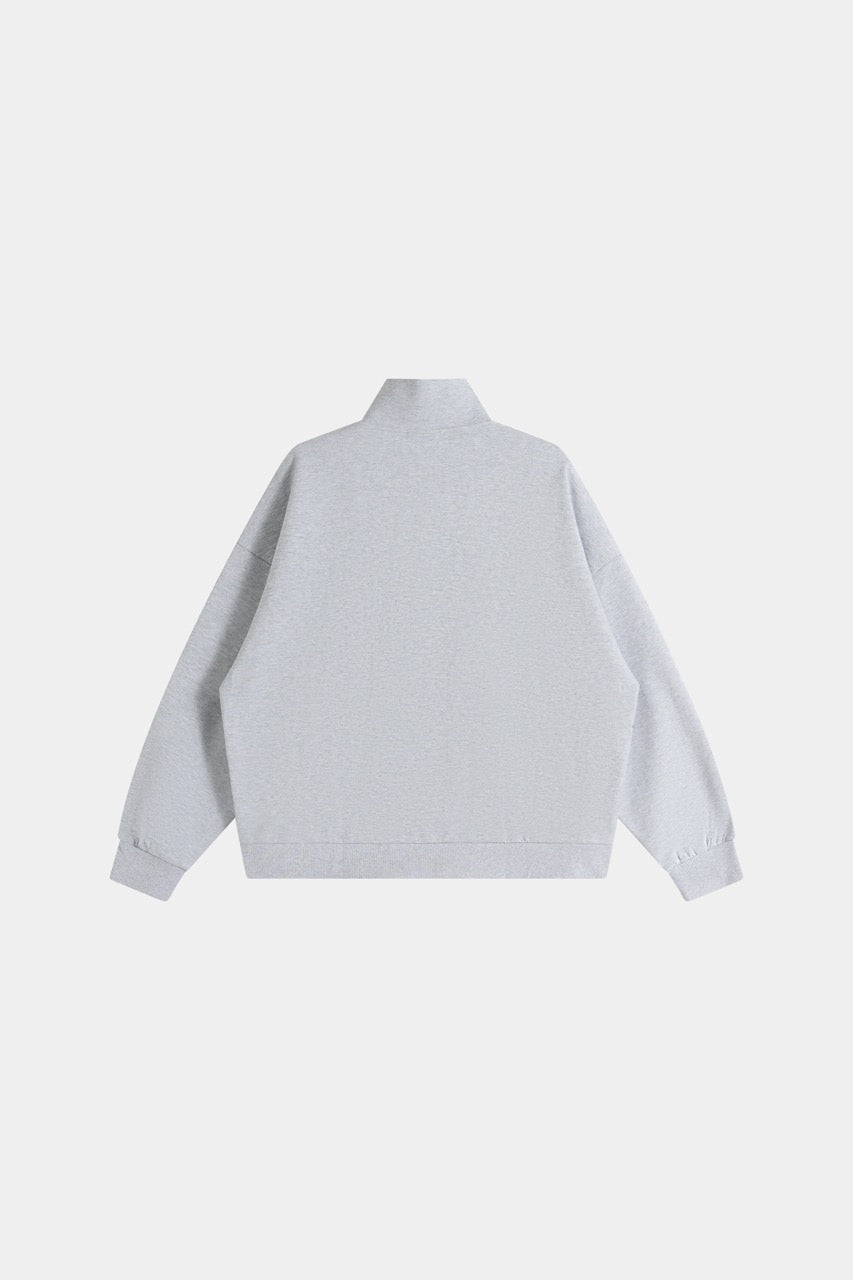 Cropped 1/4 Zip - Grey