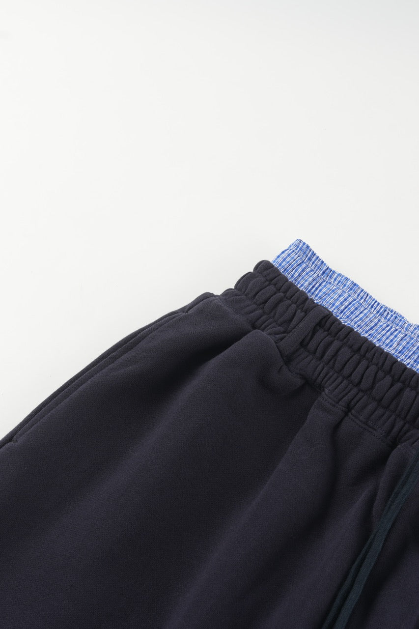 「PRE-VENTA」Pantalones deportivos de cintura doble - Azul marino