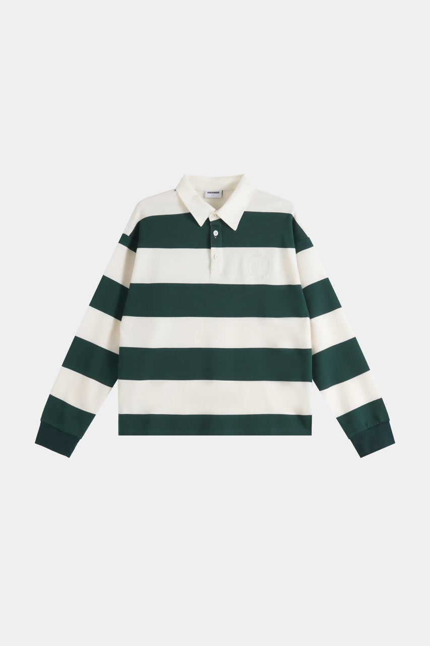 Cropped Rugby Shirt - Green
