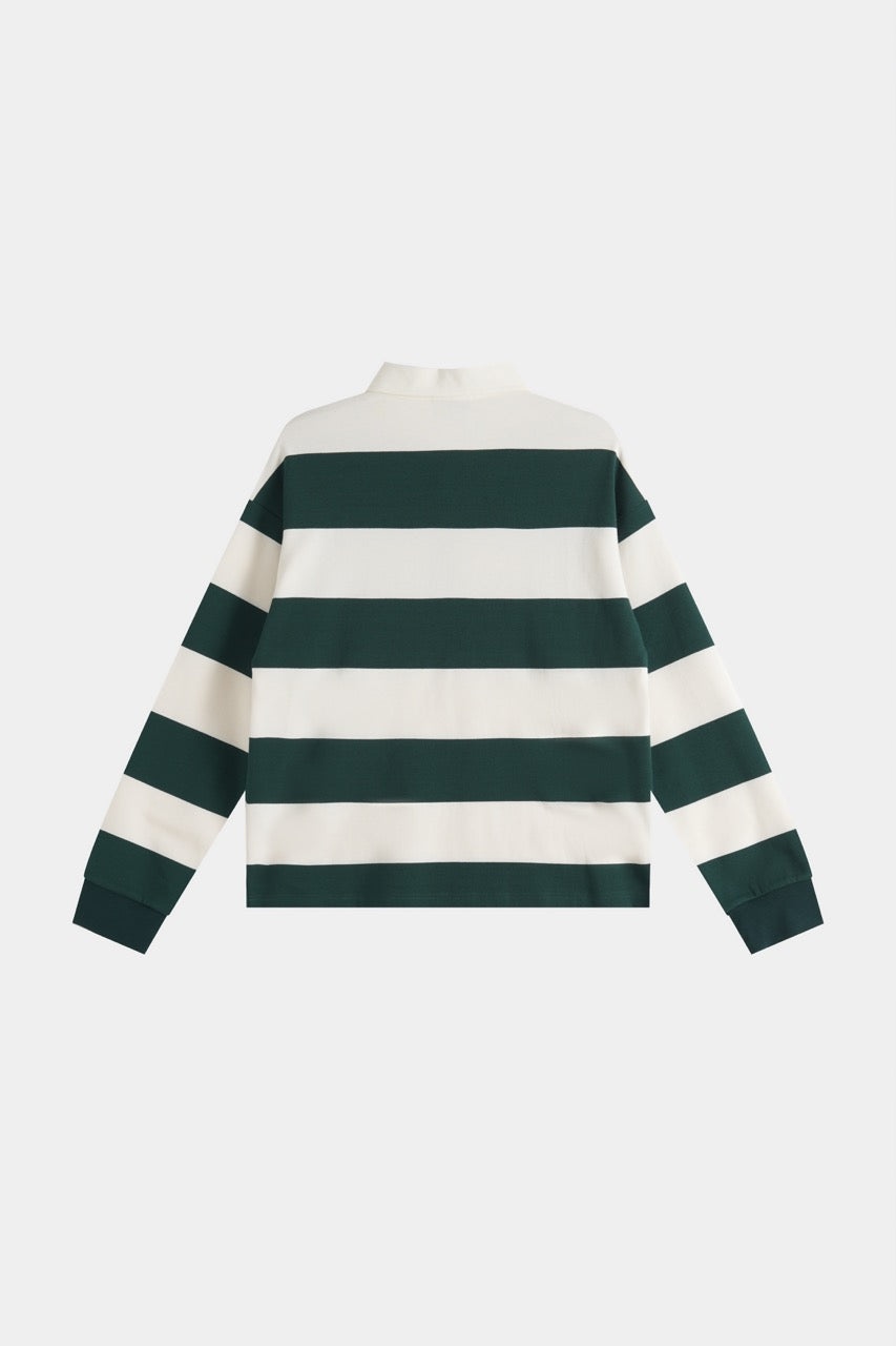 Cropped Rugby Shirt - Green