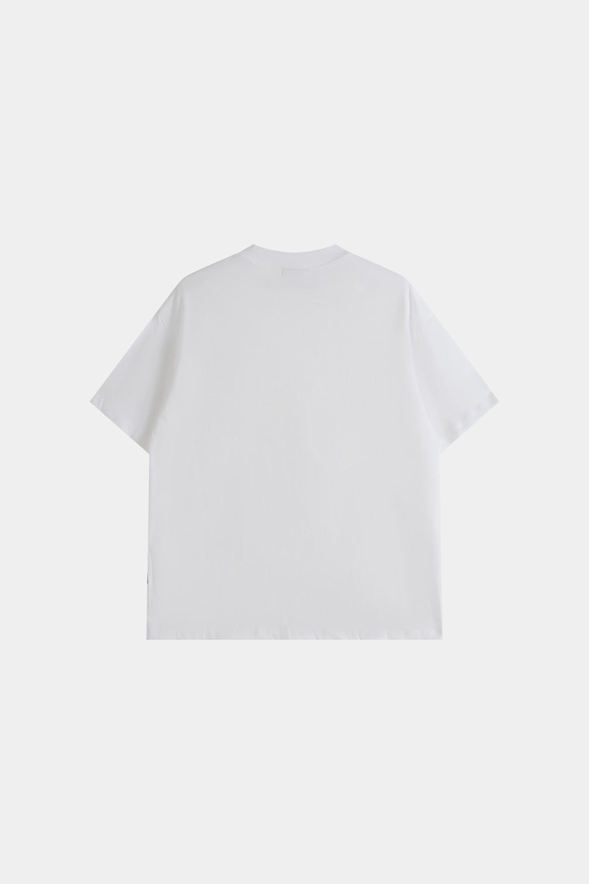 Camiseta de Hombro Caído Blanca