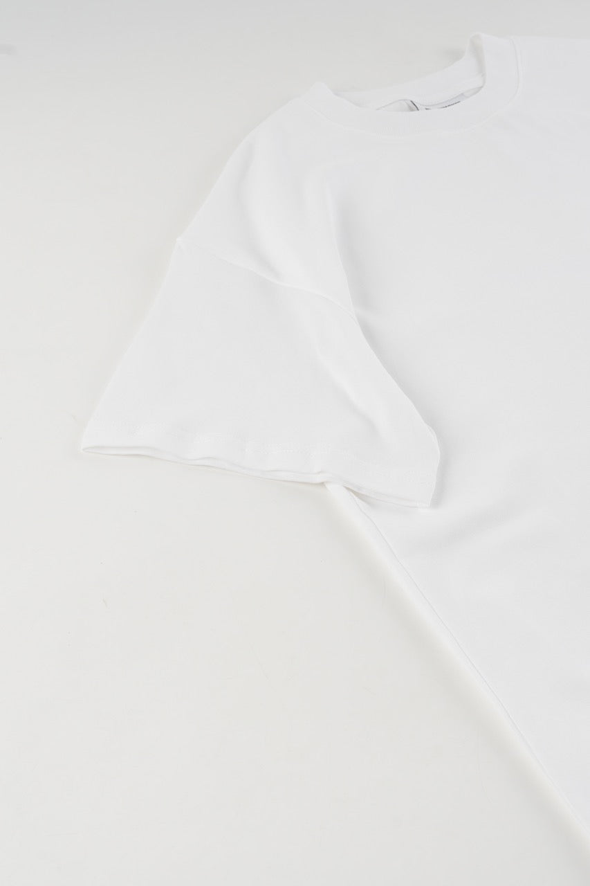 Camiseta de Hombro Caído Blanca
