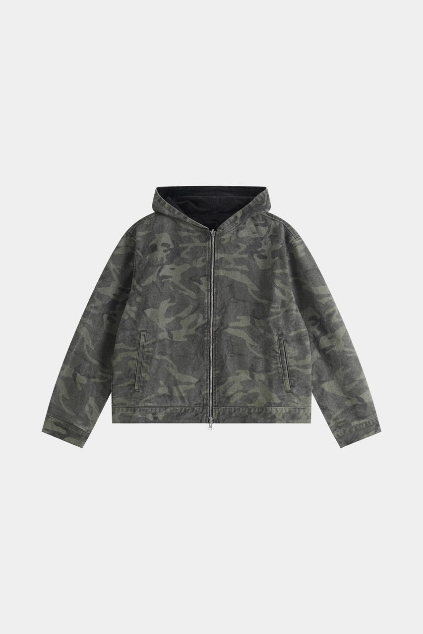Reversible Hooded Jacket - GreenCamo