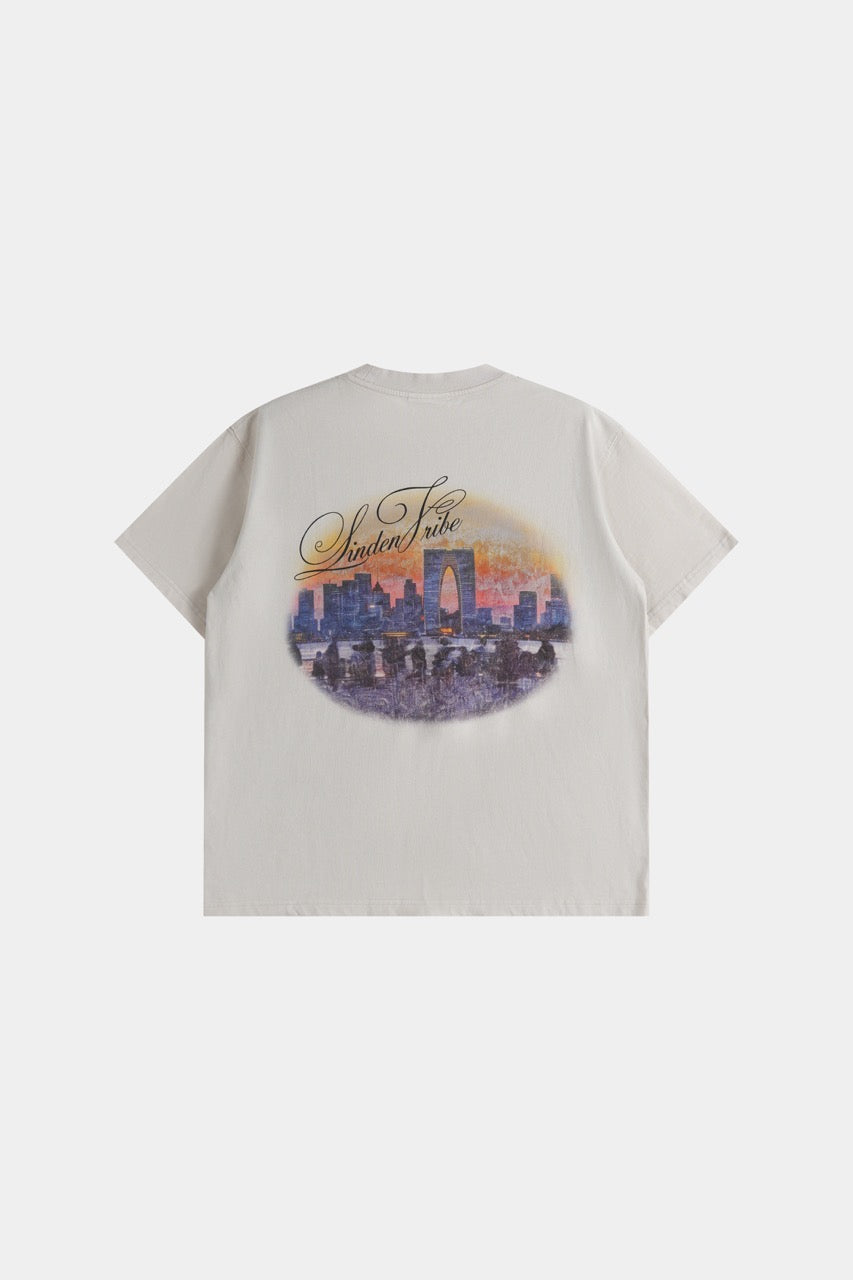 DownTown Graphic Tee - Cream