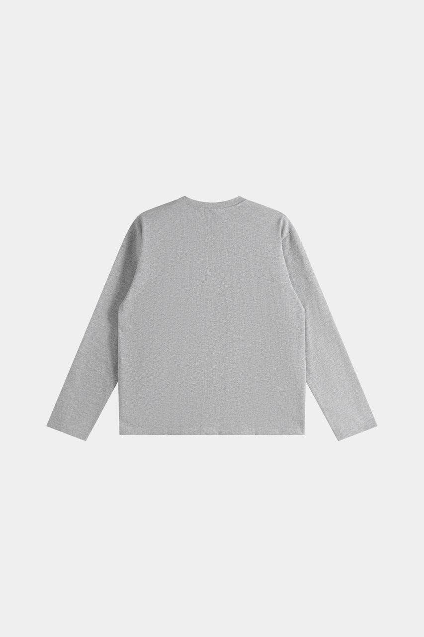 Slub Henley Sweatshirt - Grey