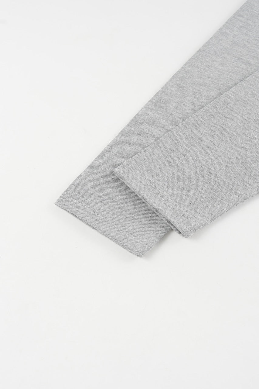 Slub Henley Sweatshirt - Grey