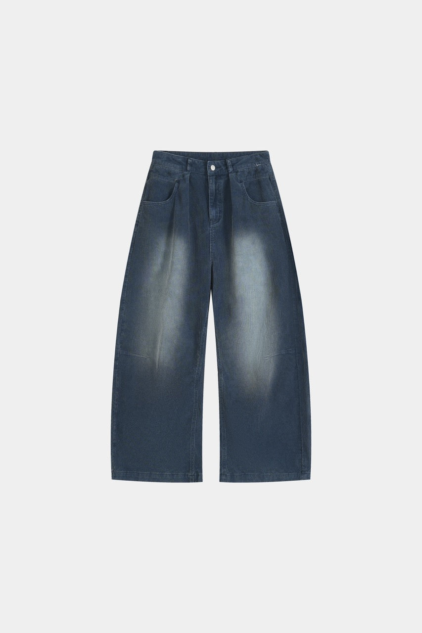 Baggy Corduroy Pants - WashedNavy