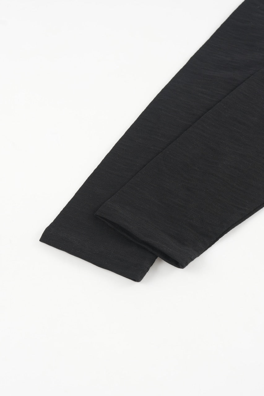 Slub Henley Sweatshirt - Black